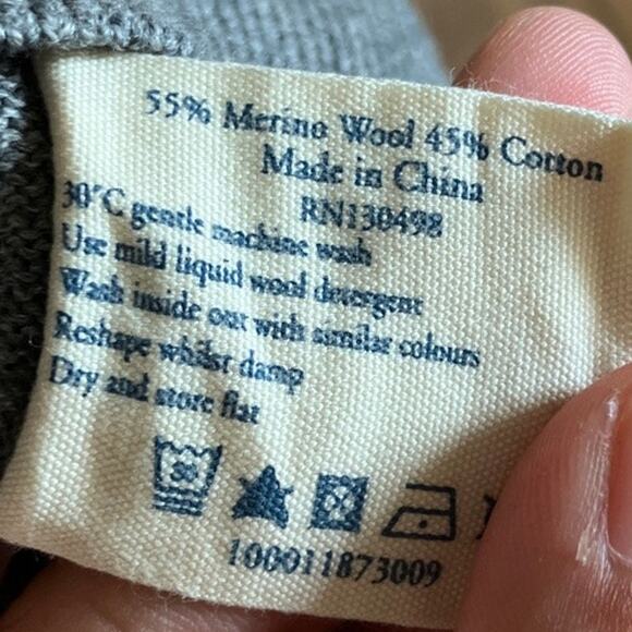 Jack Wills Mens Sweater Gray The Merlow Cable Knit Crew Neck Merino Wool Blend M - Picture 7 of 12